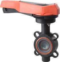 C-PVC BUTTERFLY VALVE INDUSTRIAL PNEUMATIC ACTUATOR PN10 FPM WAFER  3"NB