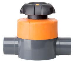 C-PVC DIAPHRAGM VALVE MANUAL PN10 FPM FLANGED ANSI150 1"NB