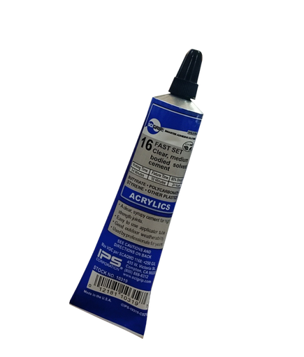 [10319] Weld-On 16 Acrylic Plastic Cement, Clear 1.5 Oz tube (44 ml)